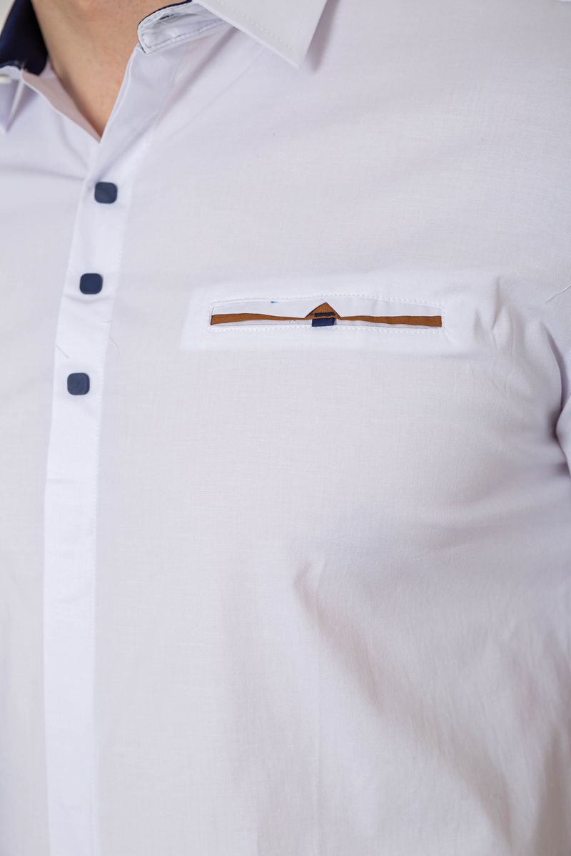 Сорочка чоловіча, колір білий, 214R7114-2 - Зображення 5