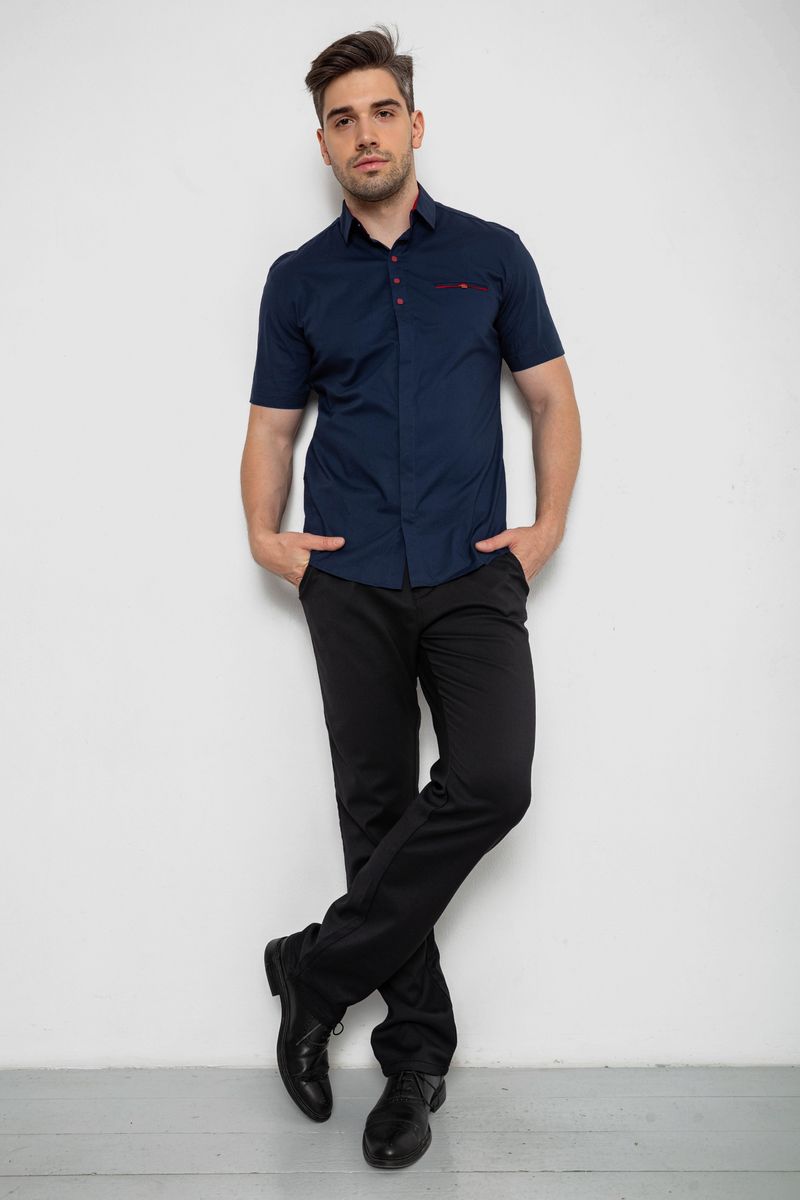Сорочка чоловіча, колір синій, 214R7114-2