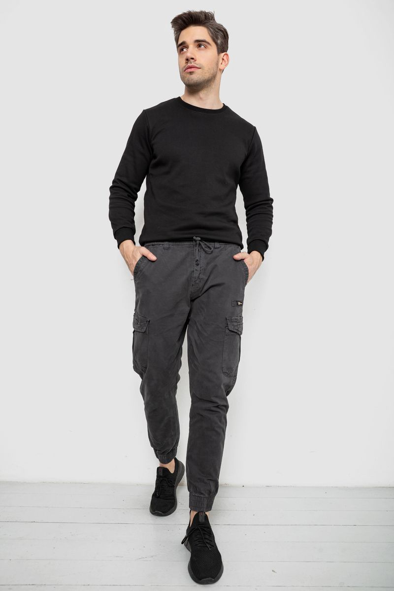 Штани чоловічі однотонні, колір сірий, 244R1693