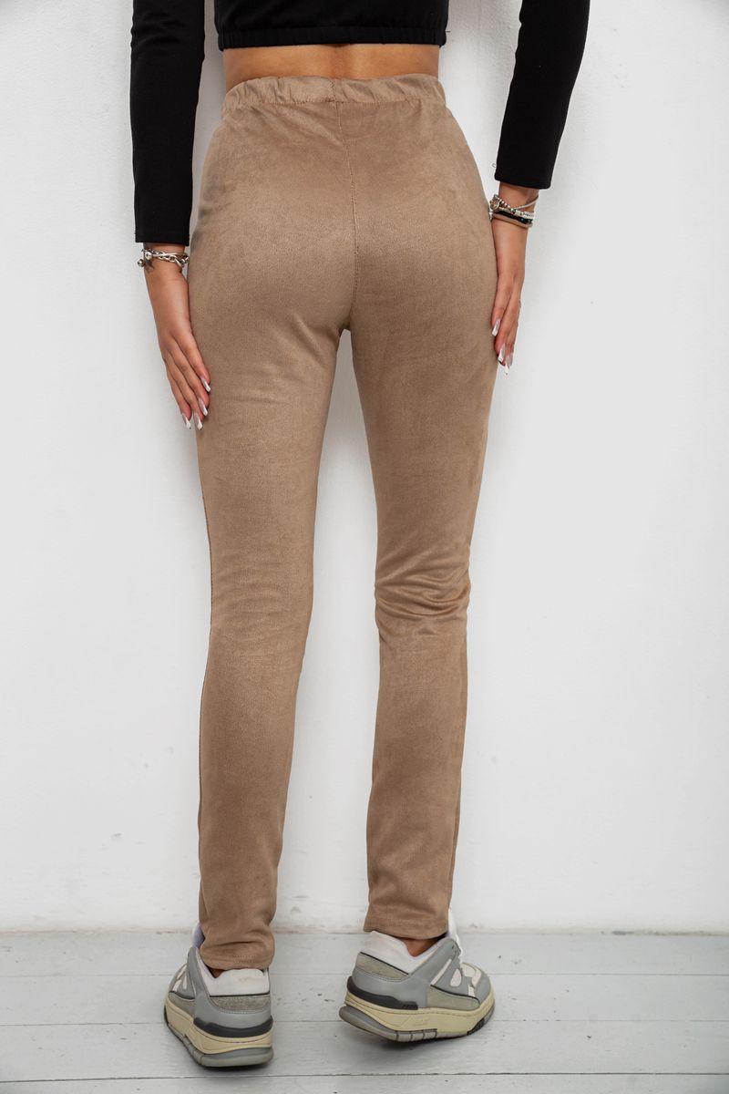 Лосини однотонні, колір бежевий, 257R2045 - Зображення 4