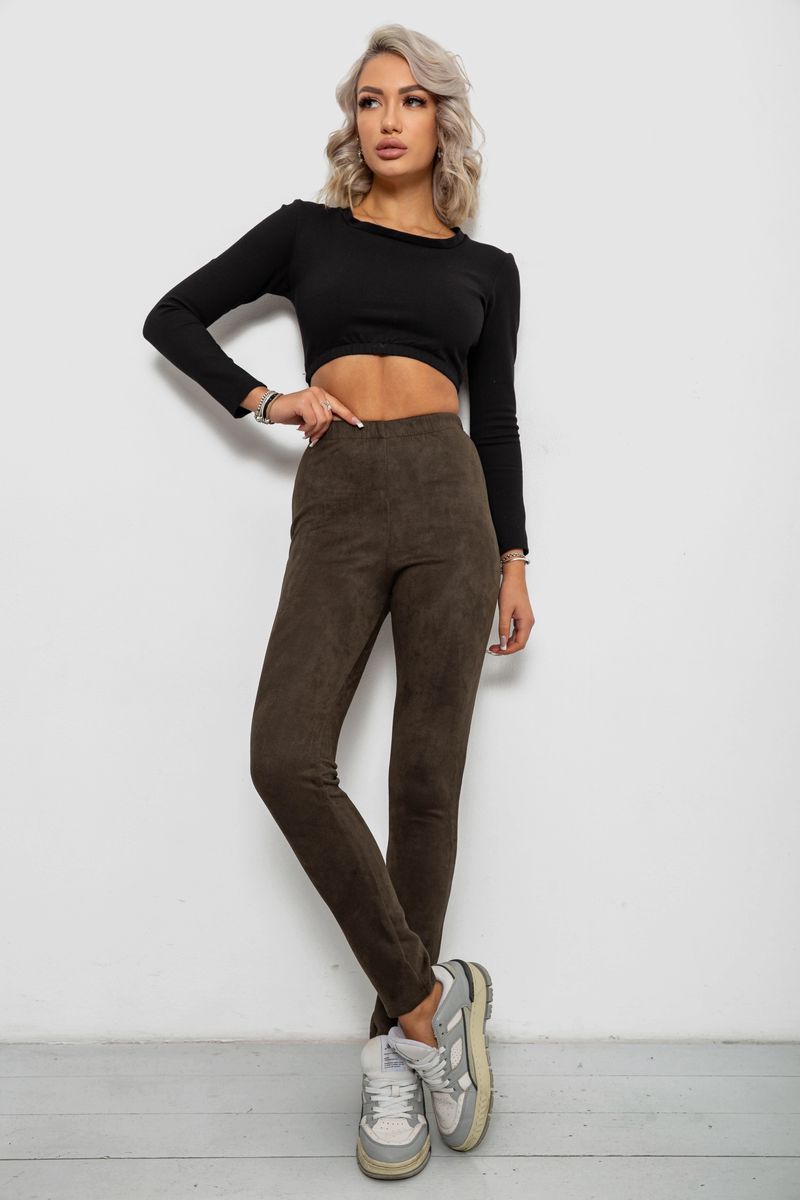 Лосини однотонні, колір хакі, 257R2045