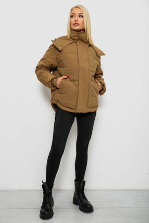 Куртка жіноча зимова коротка, колір хакі, 244R983