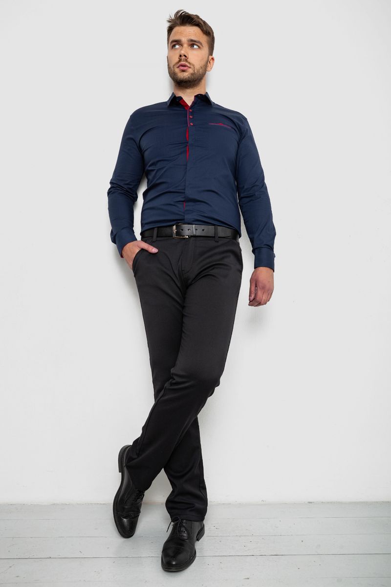 Сорочка чоловіча, колір синій, 214R7158