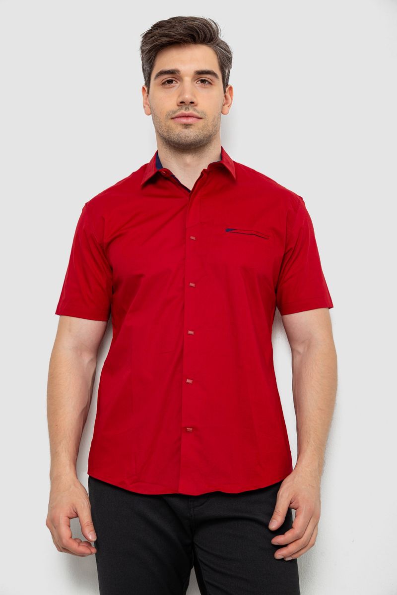 Сорочка чоловіча, колір бордовий, 214R7325
