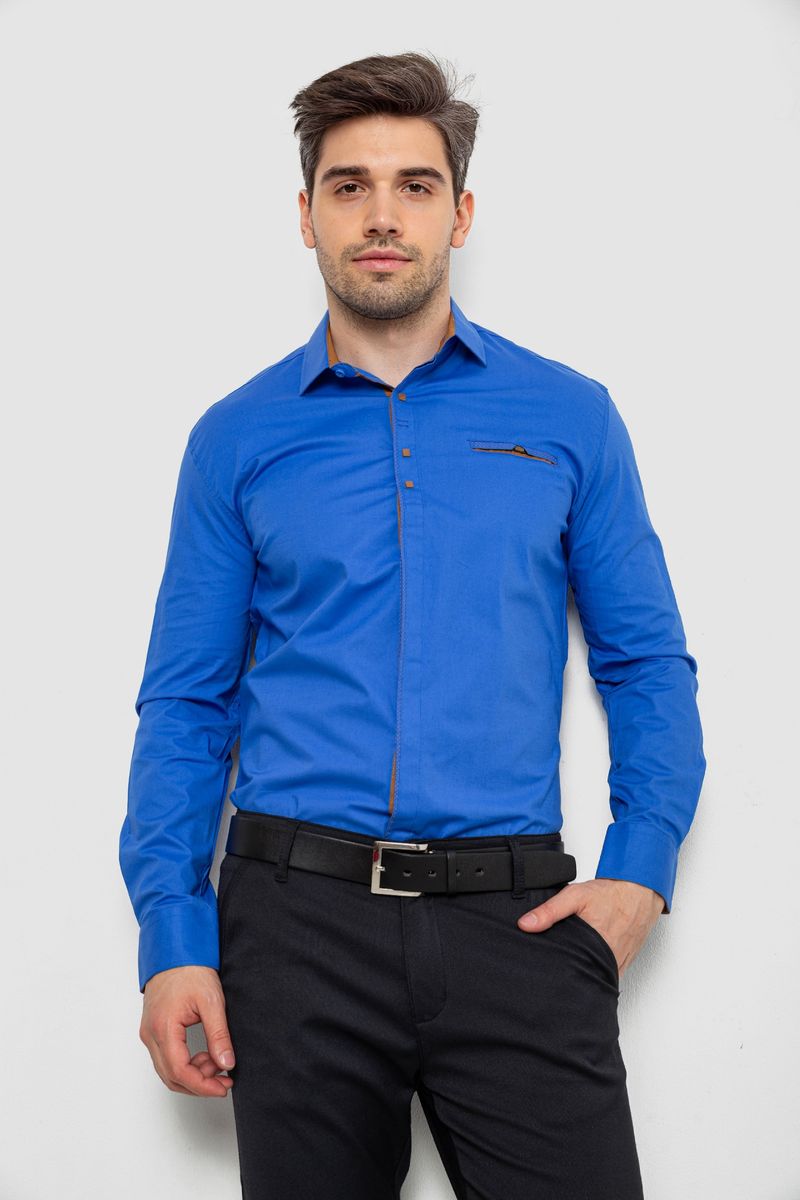 Сорочка чоловіча, колір електрик, 214R7004