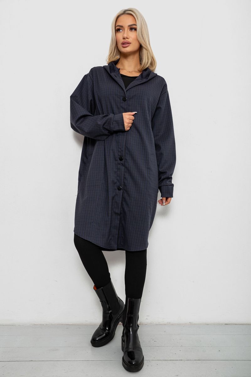 Жіночий кардиган в клітинку, колір синій, 257R233-1