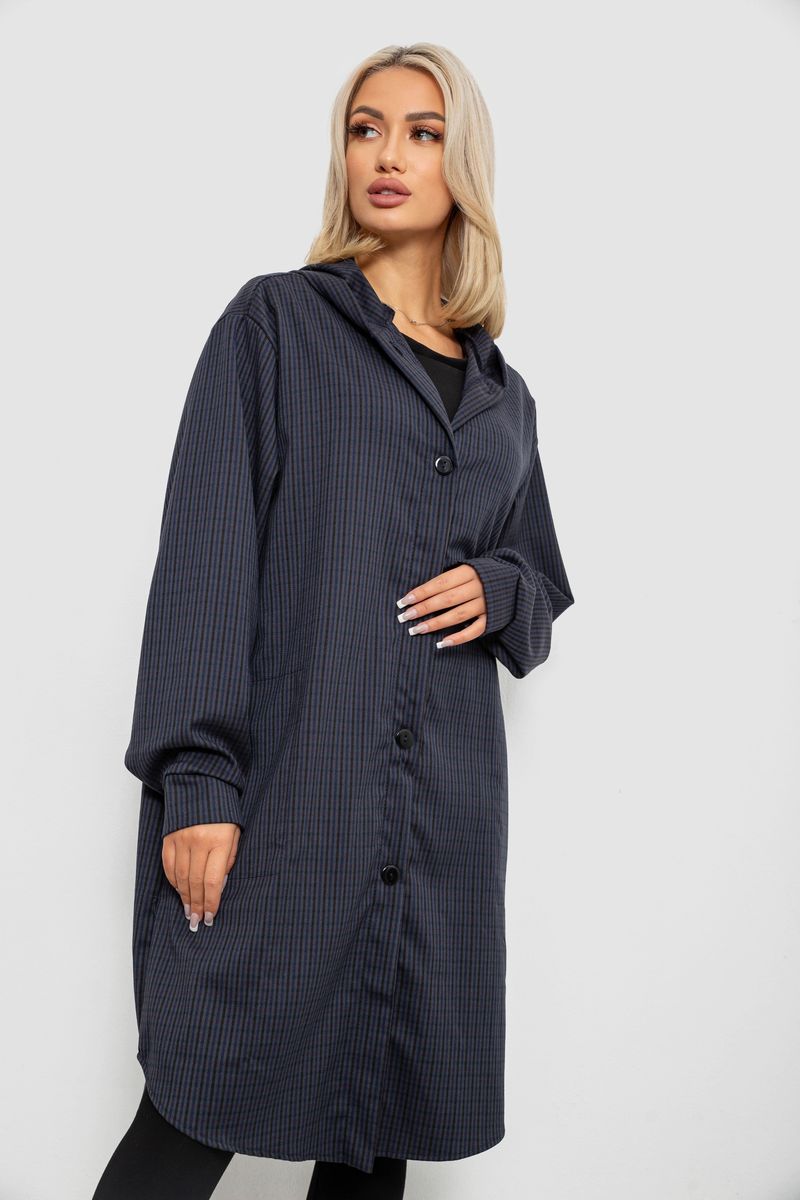 Жіночий кардиган в клітинку, колір синій, 257R233-1 - Зображення 3