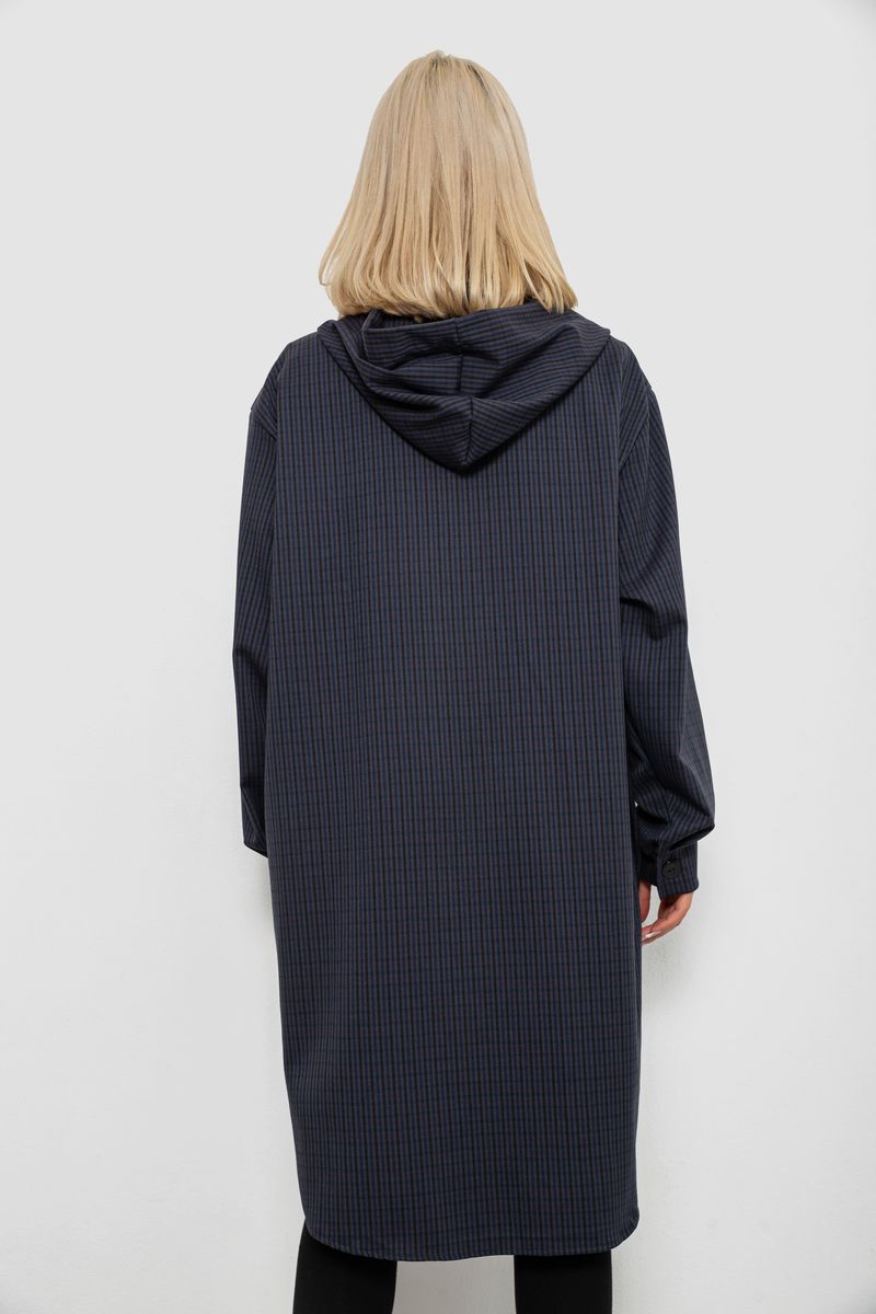 Жіночий кардиган в клітинку, колір синій, 257R233-1 - Зображення 4