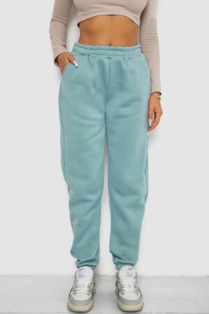 Спортивні штани жіночі на флісі, колір оливковий, 238R58671