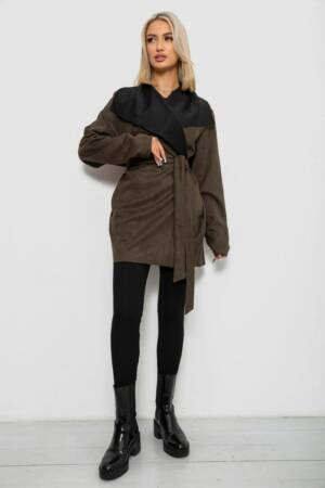 Жіночий кардиган однотонний, колір хакі, 257R001