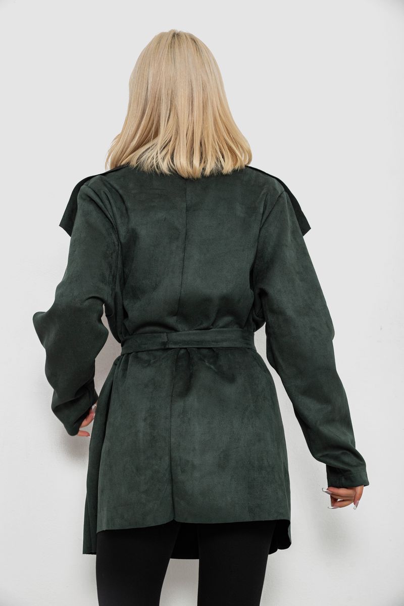 Жіночий кардиган однотонний, колір зелений, 257R001 - Зображення 4