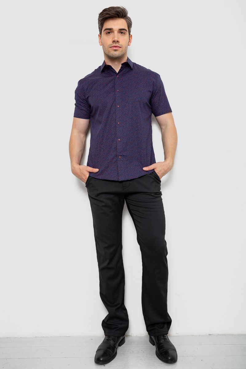 Сорочка чоловіча з принтом, колір синій, 214R7339