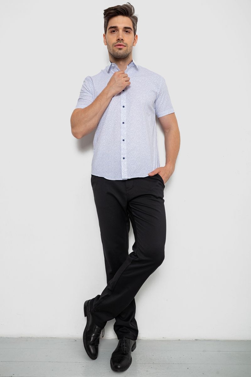 Сорочка чоловіча з принтом, колір білий, 214R7339