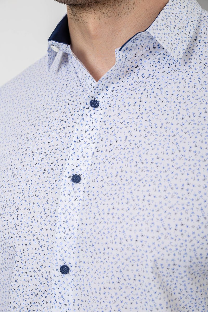 Сорочка чоловіча з принтом, колір білий, 214R7339 - Зображення 5