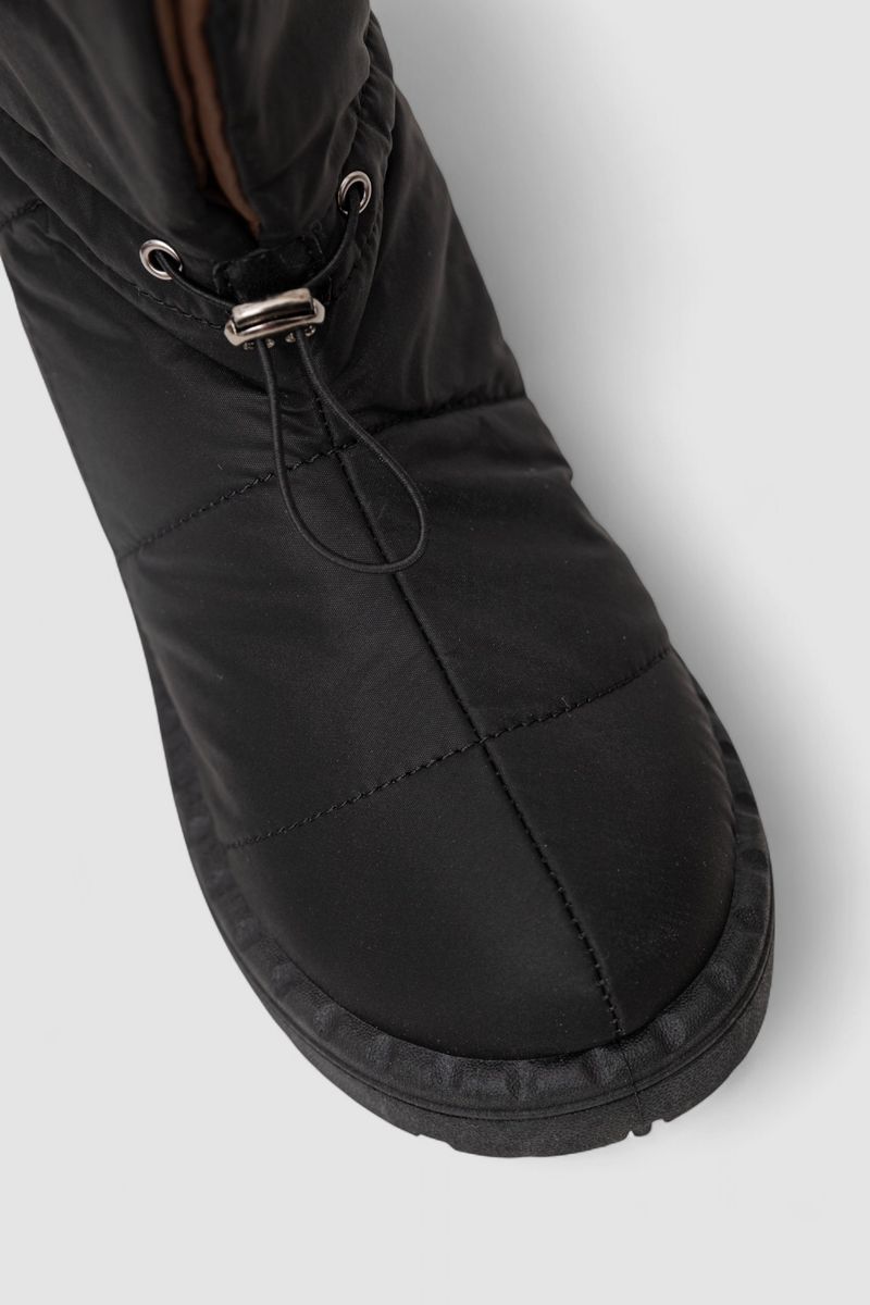 Дутики жіночі зимові на хутрі, колір чорно-коричневий, 248RFM300