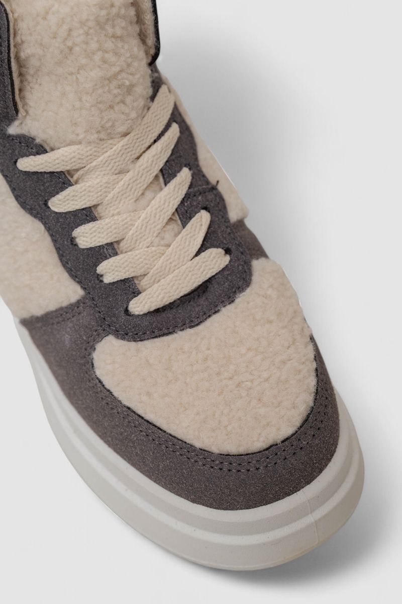 Кросівки жіночі зимові на хутрі хайтопи, колір сірий, 248RLM20