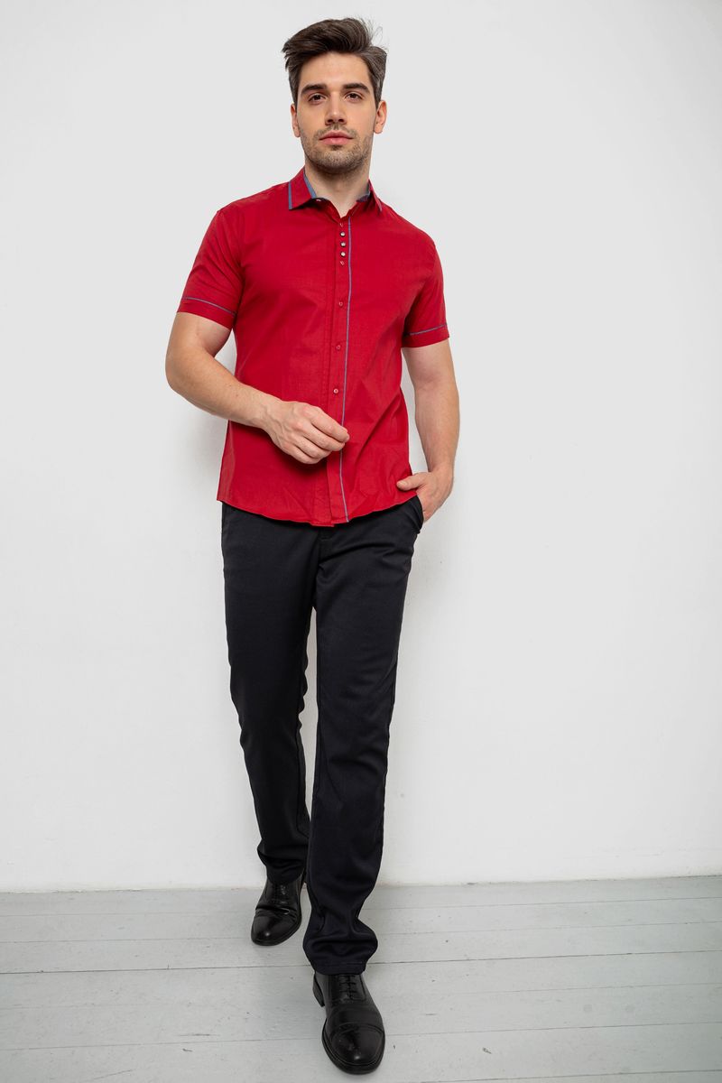Сорочка чоловіча, колір бордовий, 214R7420