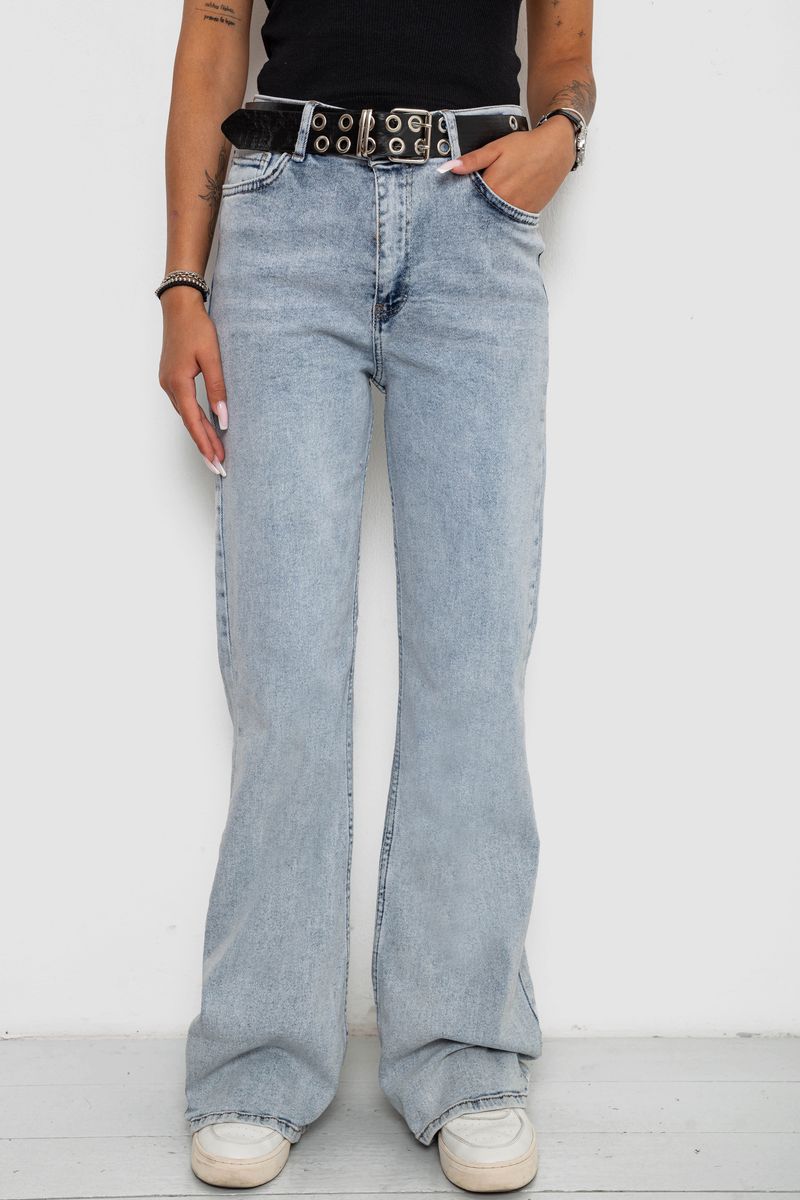 Джинси жіночі стрейчові, колір блакитний, 244R00643