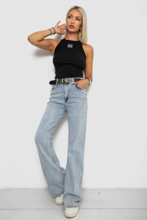 Джинси жіночі стрейчові, колір блакитний, 244R00643