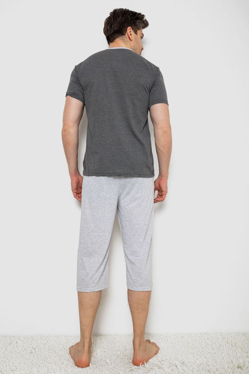 Піжама чоловіча, колір сірий, 243R6208 - Зображення 4
