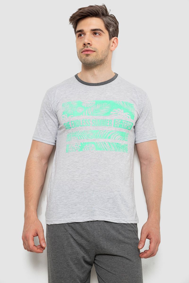 Піжама чоловіча, колір світло-сірий, 243R6208