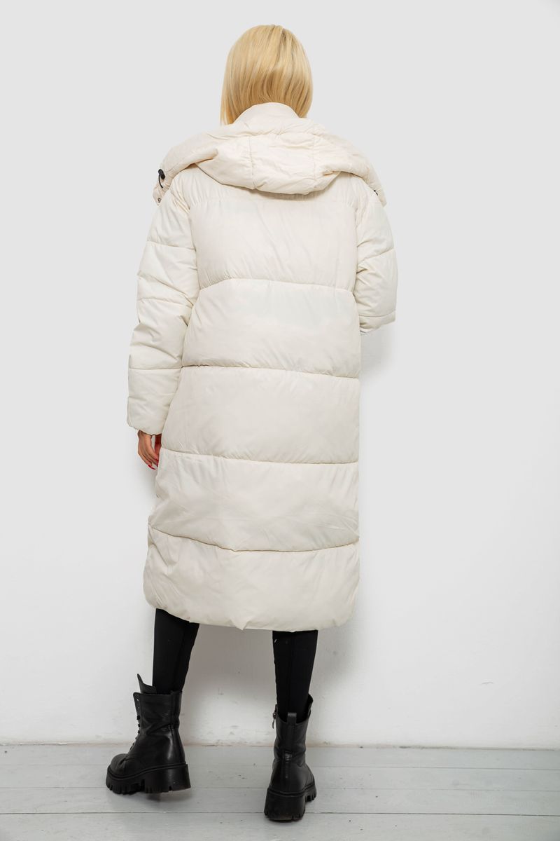 Куртка жіноча зимова, колір молочний, 244R667 - Зображення 4