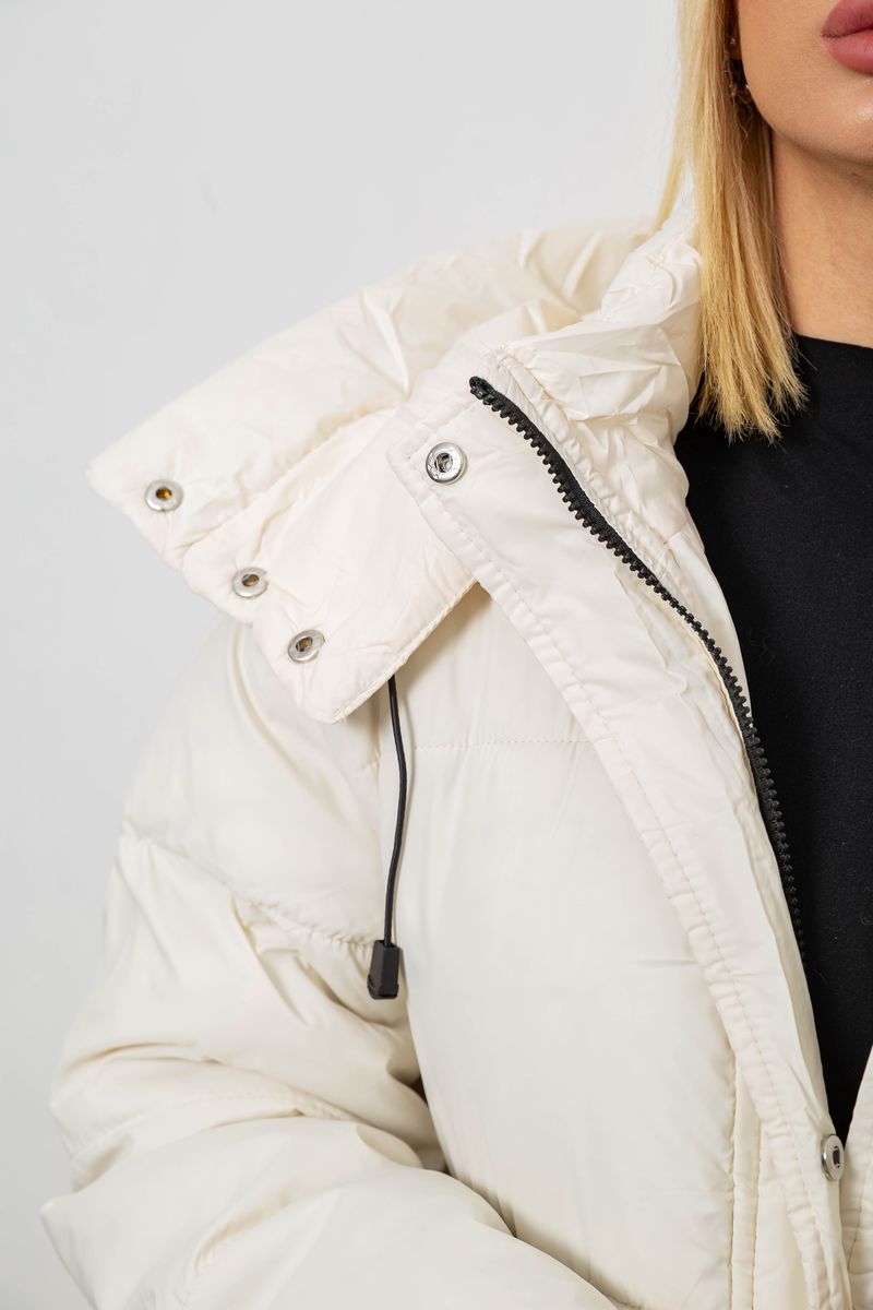 Куртка жіноча зимова, колір молочний, 244R667 - Зображення 6