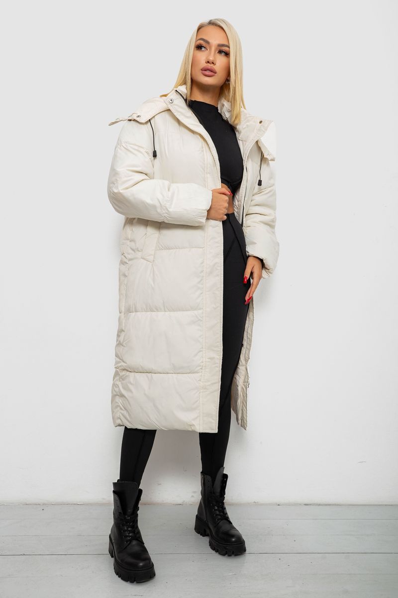 Куртка жіноча зимова, колір молочний, 244R667 - Зображення 3