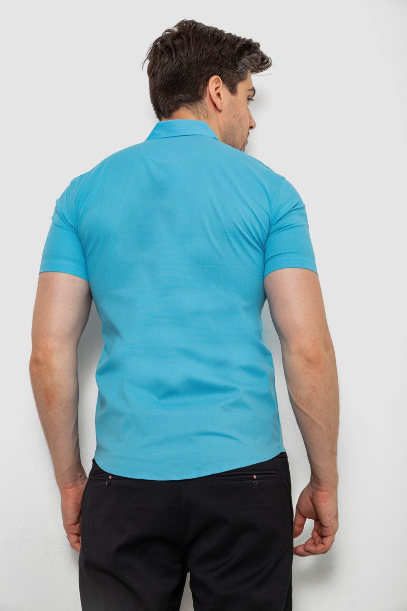 Сорочка чоловіча з принтом, колір блакитний, 214R7017 - Зображення 4