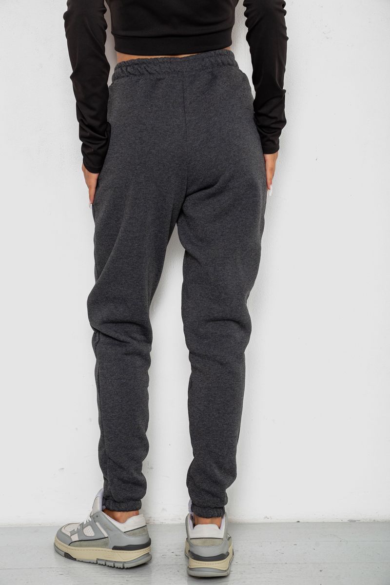 Спортивні штани жіночі на флісі, колір сірий, 238R58671-1 - Зображення 4