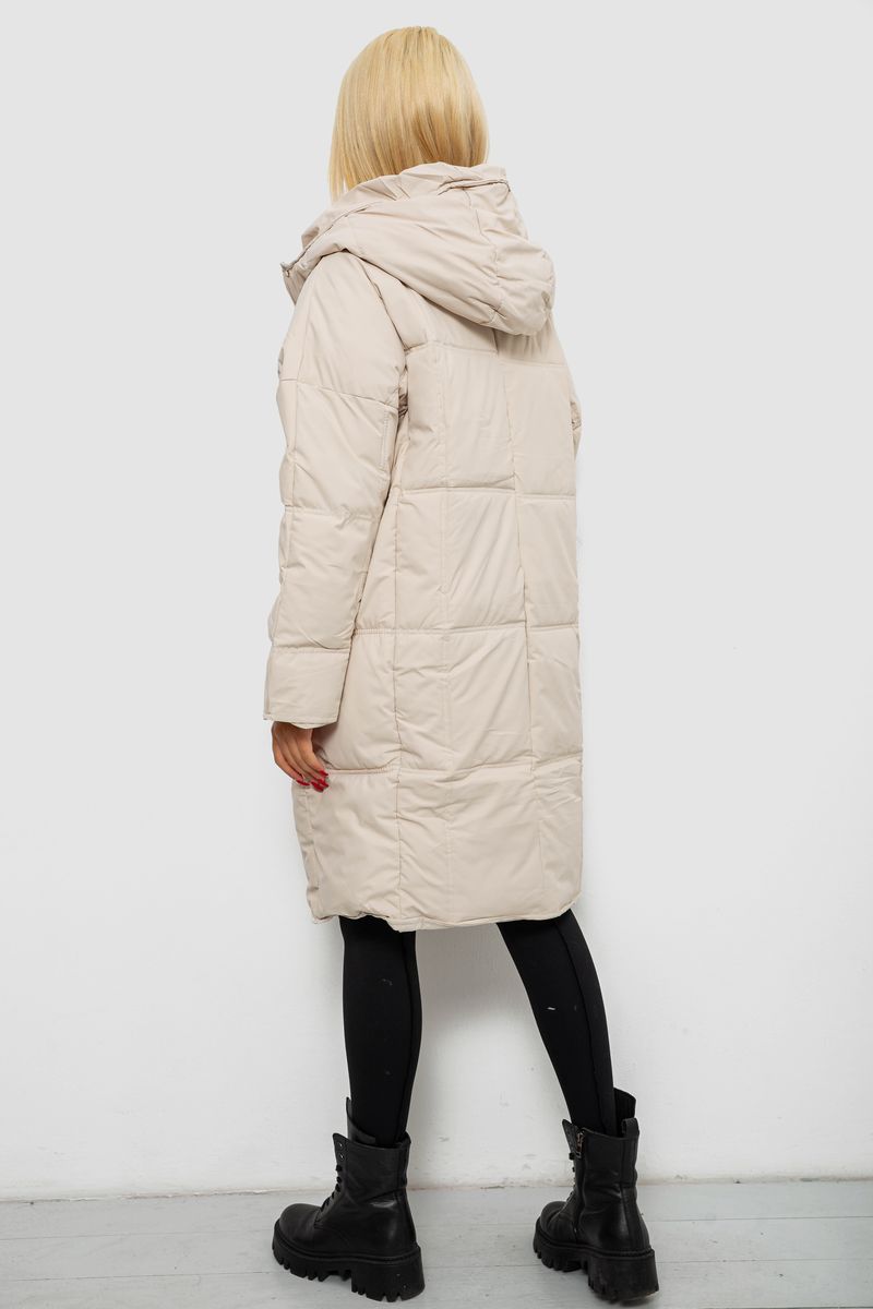 Куртка жіноча зимова, колір світло-бежевий, 244R8832 - Зображення 4