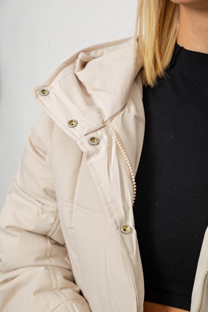Куртка жіноча зимова, колір світло-бежевий, 244R8832 - Зображення 5