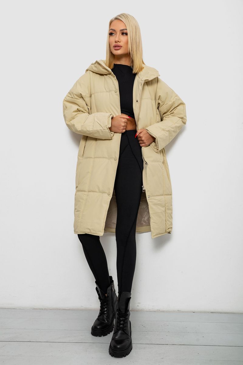 Куртка жіноча зимова, колір бежевий, 244R8832 - Зображення 3