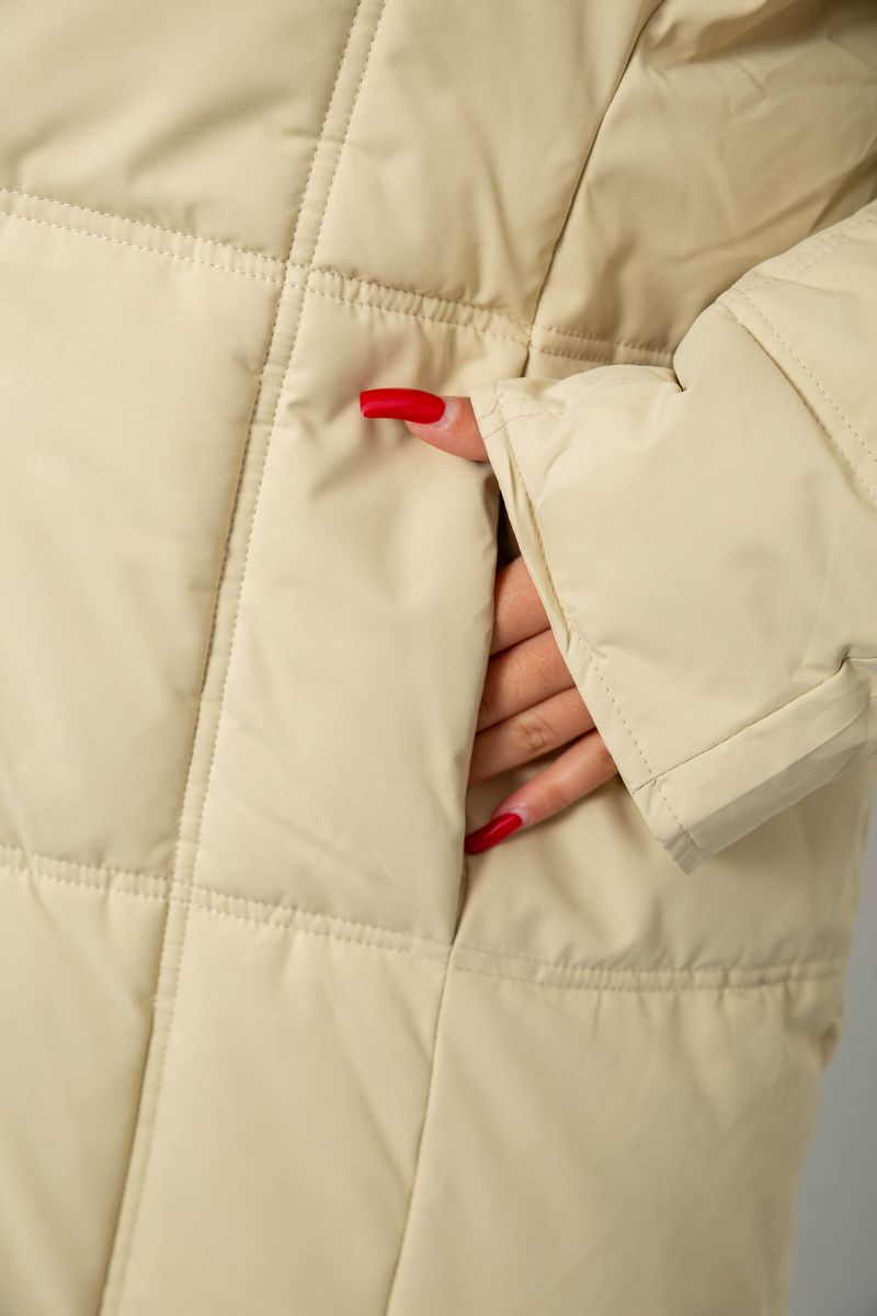 Куртка жіноча зимова, колір бежевий, 244R8832 - Зображення 9