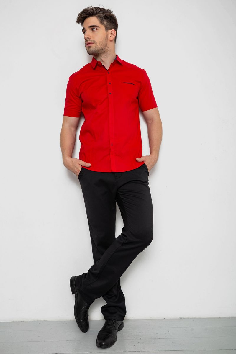 Сорочка чоловіча, колір червоний, 214R7113