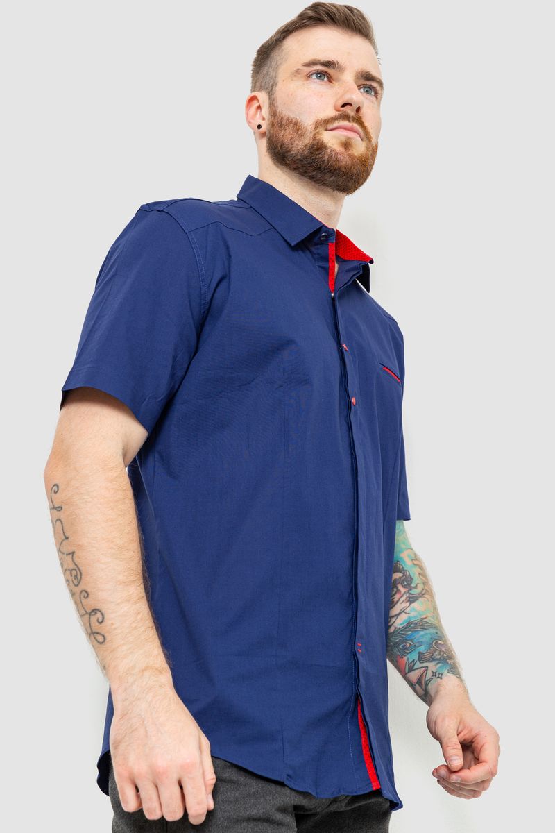 Сорочка чоловіча, колір темно-синій, 214R7113 - Зображення 3