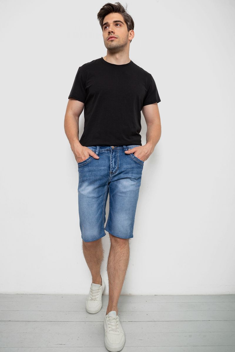 Шорти чоловічі джинсові, колір синій, 244RK7115