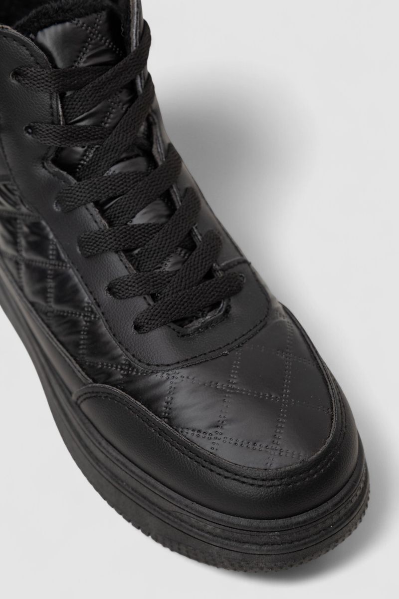 Кросівки жіночі зимові на хутрі, колір чорний, 248RBB05