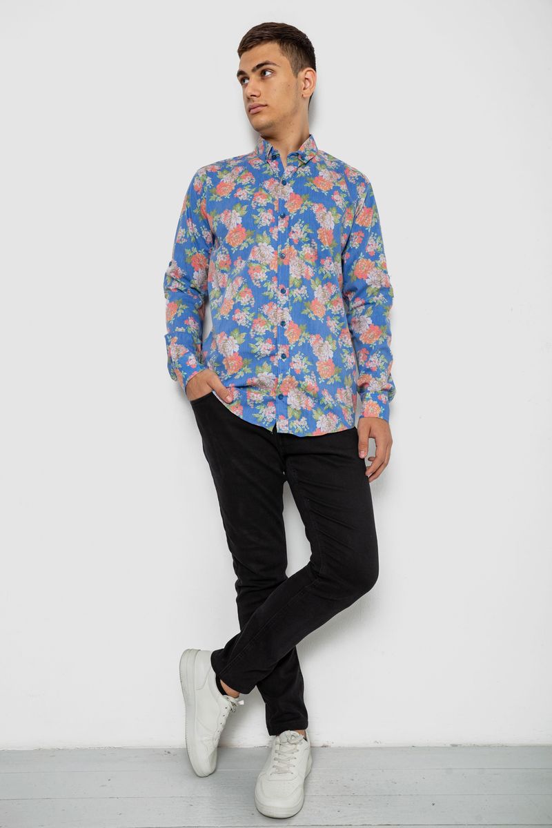 Сорочка чоловіча з принтом, колір різноколір, 214R2025