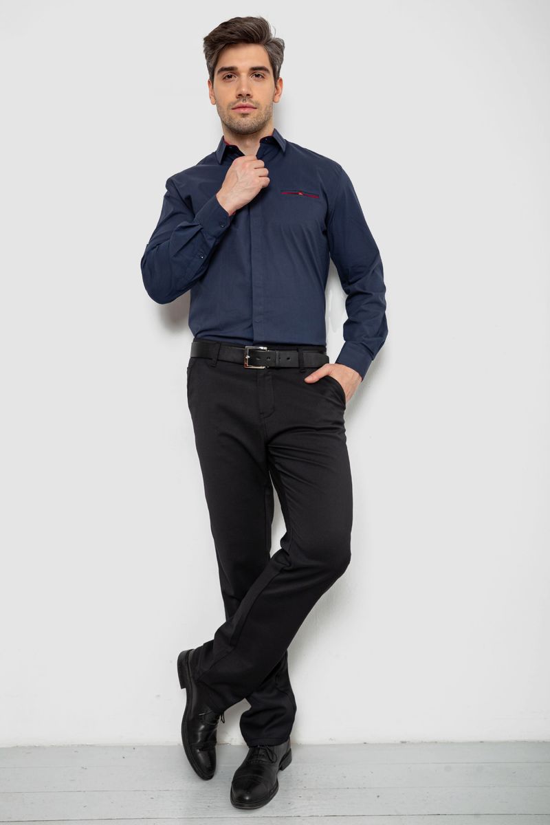 Сорочка чоловіча, колір темно-синій, 214R7114