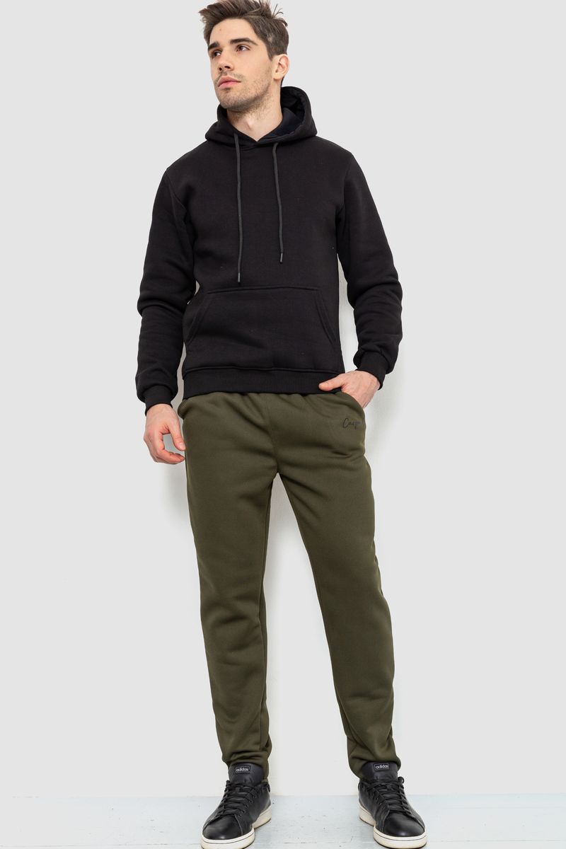 Спорт чоловічі штани на флісі, колір хакі, 238R56910