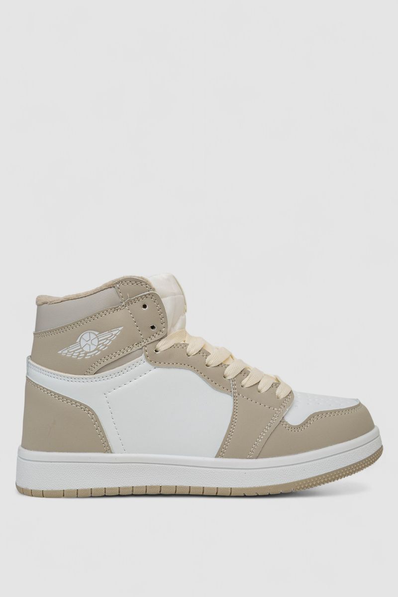 Кросівки жіночі зимові на хутрі, колір біло-сірий, 248RHB470