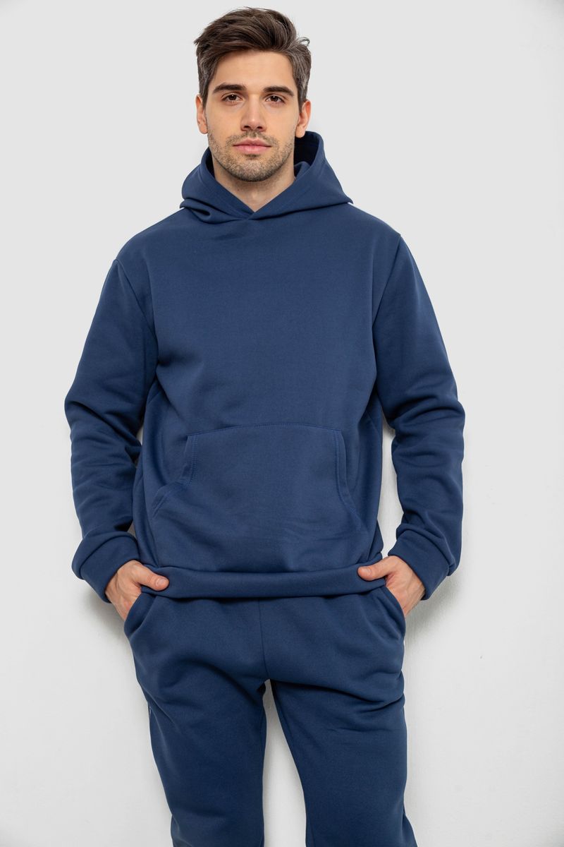 Спортивний костюм чоловічий на флісі, колір синій, 238R58573