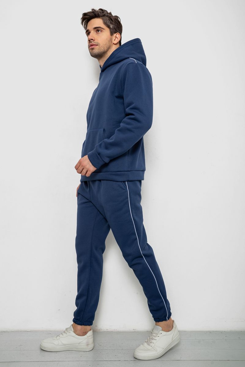Спортивний костюм чоловічий на флісі, колір синій, 238R58573 - Зображення 3