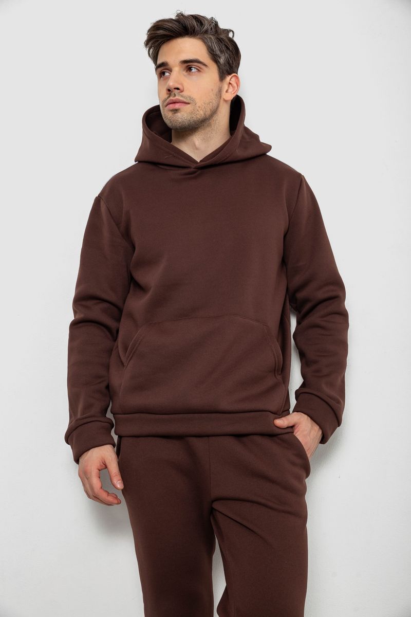 Спортивний костюм чоловічий на флісі, колір шоколадний, 238R58573