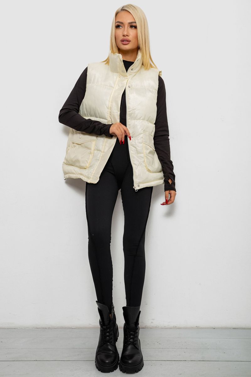 Жилет жіночий, колір кремовий, 244R533-1