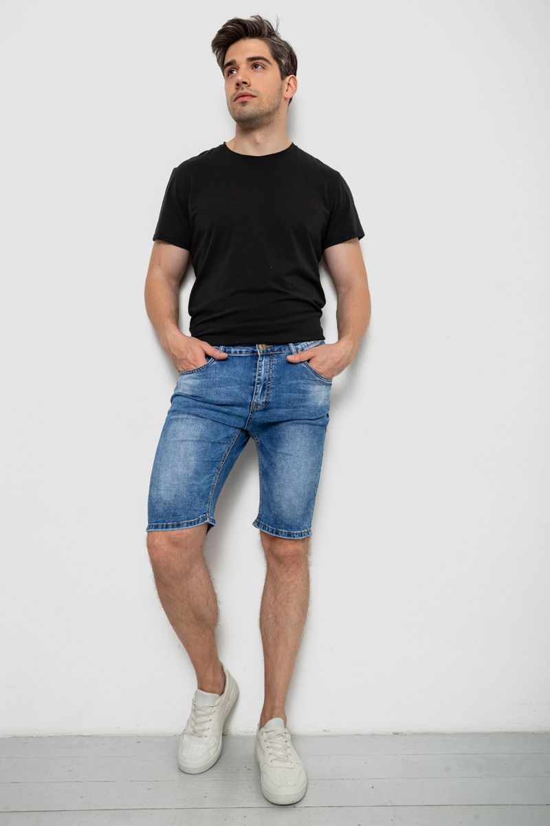 Шорти чоловічі джинсові, колір синій, 244RLS22-0210X