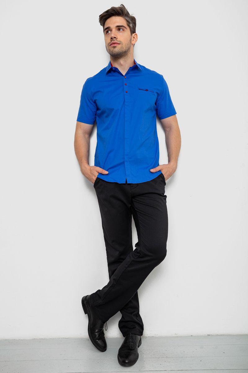 Сорочка чоловіча класична, колір електрик, 214R7114-1