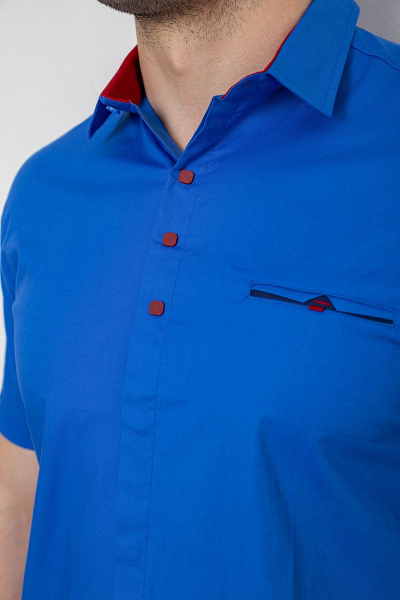 Сорочка чоловіча класична, колір електрик, 214R7114-1 - Зображення 5