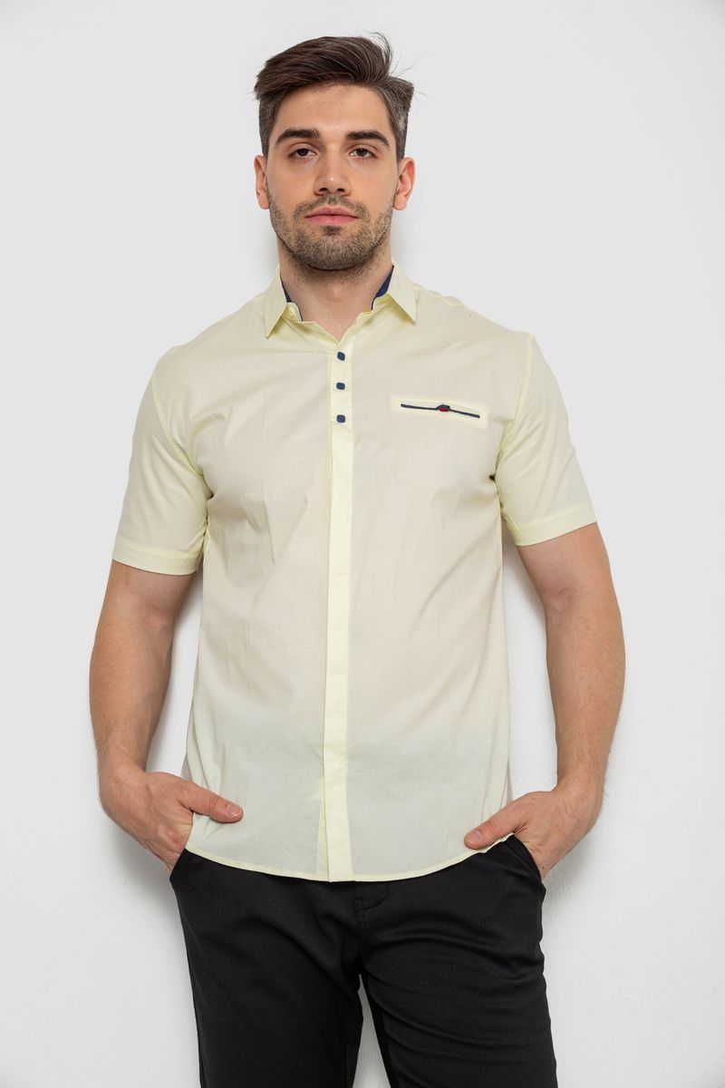 Сорочка чоловіча класична, колір жовтий, 214R7114-1